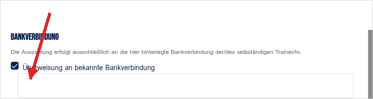 Bankverbindung