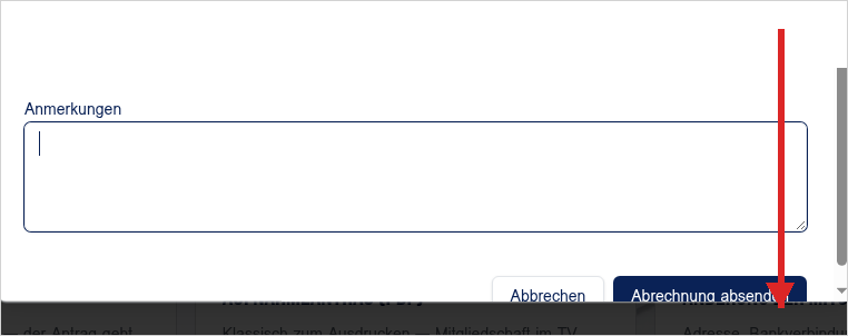 Abrechnung absenden